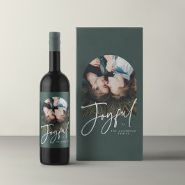 Modern elegant-typografi grönt glatt jul