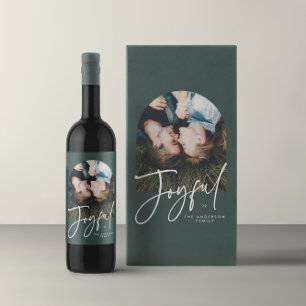 Modern elegant-typografi grönt glatt jul