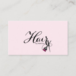 Modern Elegant-typografi - höjd efter Namn Rosa Visitkort