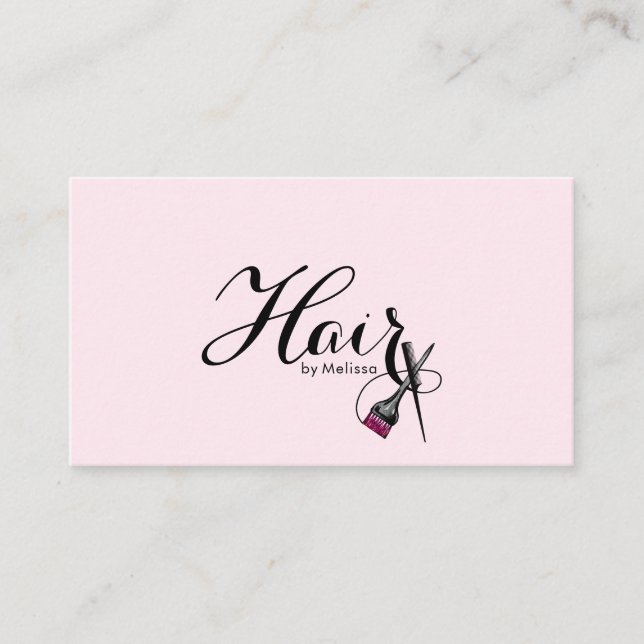 Modern Elegant-typografi - höjd efter Namn Rosa Visitkort (Framsida)