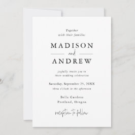 Modern Elegant Typografi Inbjudningar