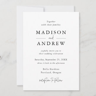 Modern Elegant Typografi Inbjudningar