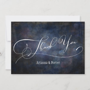 Modern Elegant Typografi Marin Grunge Bokeh Tack Kort