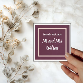 Modern Elegant Typografi på Lila Ro Guld Pappersservett