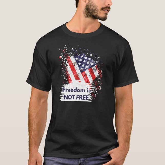 Modern Elegant Typografi politisk frihet T Shirt (Framsida)