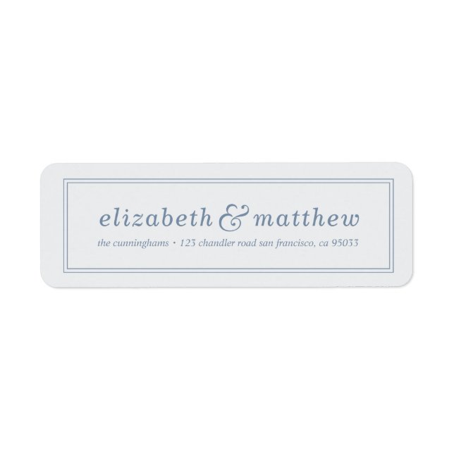 Modern Elegant Typografi - Returadress Etikett (Framsidan)