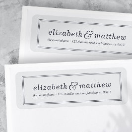 Modern Elegant Typografi - Returadress Etikett