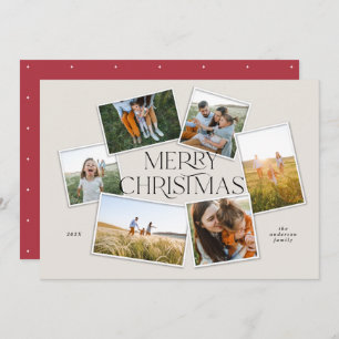 Modern elegant-typografi röd glatt jul