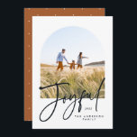 Modern elegant-typografi - rost 1 fotojul<br><div class="desc">Modern elegant trendig typography terracotta rust glatt christmas 1 fototypography helgdag card</div>