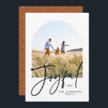 Modern elegant-typografi - rost 1 fotojul<br><div class="desc">Modern elegant trendig typography terracotta rust glatt christmas 1 fototypography helgdag card</div>