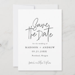 Modern Elegant Typografi Spara Datumet