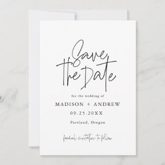 Modern Elegant Typografi Spara Datumet