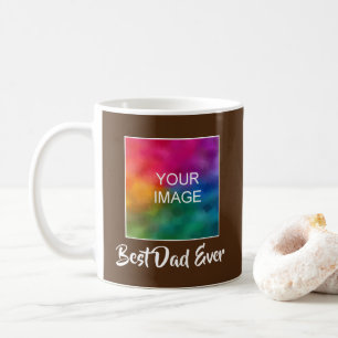 Modern Elegant Typography Brown Coola Best Pappa n Kaffemugg