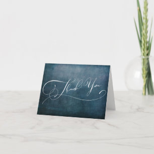Modern Elegant Typography Distress Teal Grunge Tack Kort