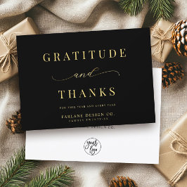 Modern Elegant Typography Gratitude Business Logot Julkort