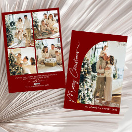 Modern Elegant Typography Photo God jul Julkort