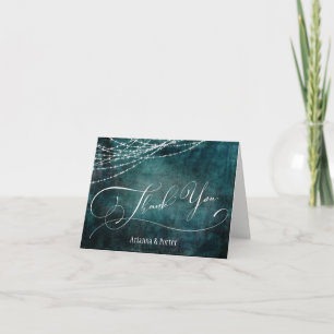 Modern Elegant Typsnitt & Ljus Teal Rynkad Grunge Tack Kort