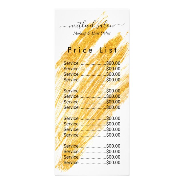Modern Elegant Våg Glitter Reklamkort (Framsidan)