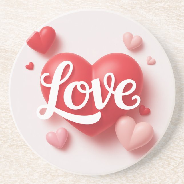 Modern Elegant Valentine-dagen Romantisk Kärleksde Underlägg (Framsidan)