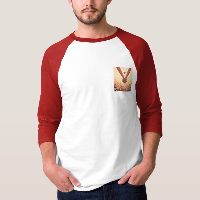Modern Elegant Valentine’s Day Romantic Love Desig T Shirt (Framsida)