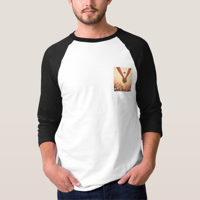 Modern Elegant Valentine's Day Romantisk Kärleksde T Shirt (Framsida)