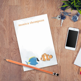 Modern Elegant vattenfärg Enkel tropisk fisk Post-it Block