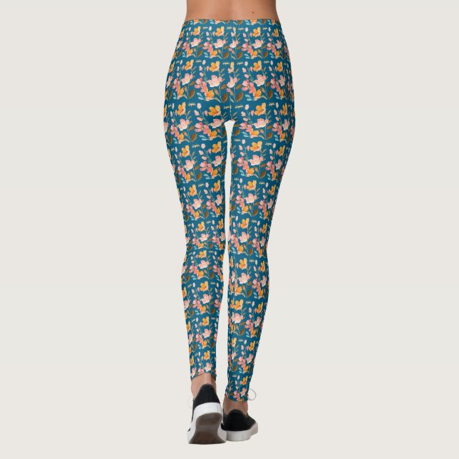 Modern Elegant Vattenfärg  Leggings (Baksida)