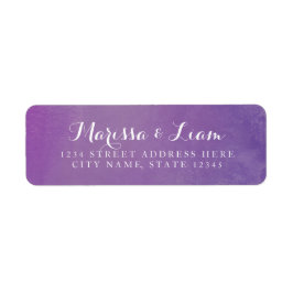 Modern Elegant vattenfärg | Violet Adress Returadress Etikett