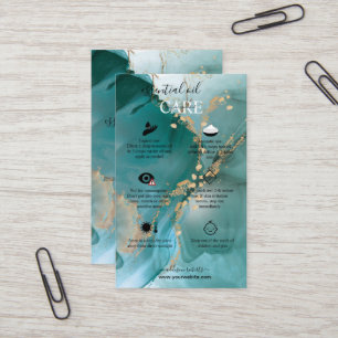 Modern Elegant Vattenfärgad eterisk olja av skaldj Visitkort