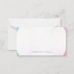Modern Elegant - vattenfärgshandsskript Monogram Anteckningskort