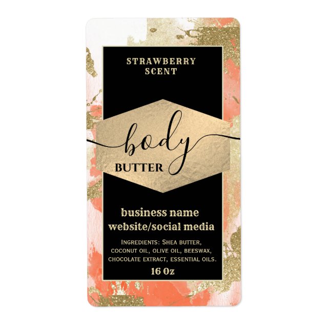 Modern elegant vattenfärgsskriptbrödtext, brödtext fraktsedel (Framsidan)