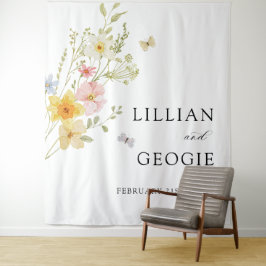 Modern Elegant Vildblomma Vår Sommar Bröllop 