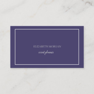 Modern Elegant Violett Enkel Minimalistisk Ram Visitkort