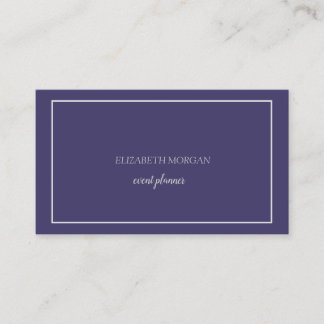 Modern Elegant Violett Enkel Minimalistisk Ram Visitkort