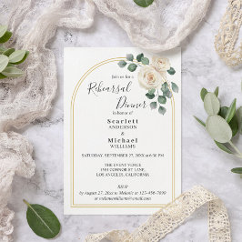 Modern Elegant Vit ros & Golden Arch Bröllop