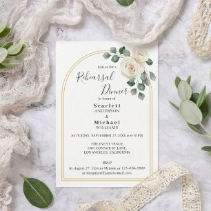 Modern Elegant Vit ros & Golden Arch Bröllop
