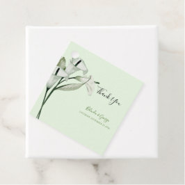 Modern Elegant Vita Calla Lilior Bröllop Gåvor Etiketter