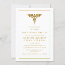 Modern Elegant Vita Guld sjuksköterskeskolan Stude