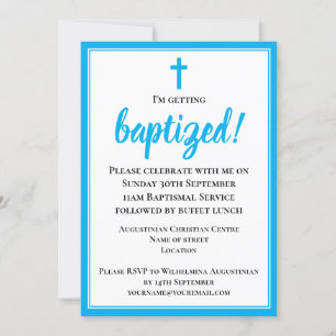 Modern Elegant Vuxen Baptism Inbjudningar