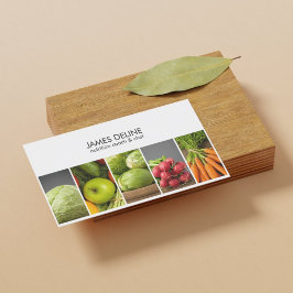 Modern Elegant VVVegetables Nutritionist Chef Visitkort