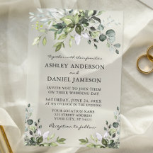 Modern Elegant Watercolor Greenery Bröllop
