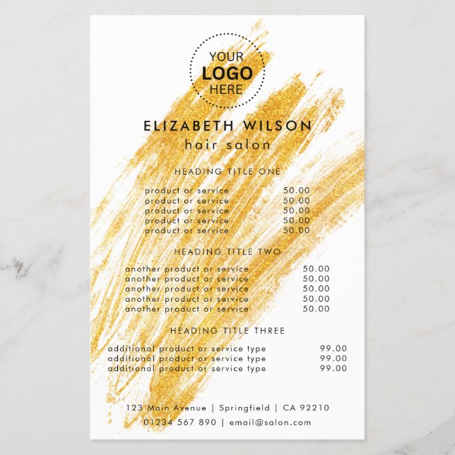 Modern Elegant Wave Glitter Flygblad (Framsidan)