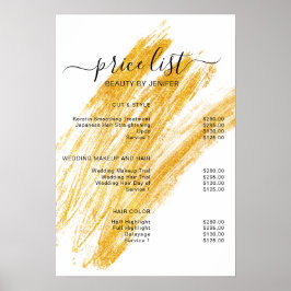 Modern Elegant Wave Glitter Poster