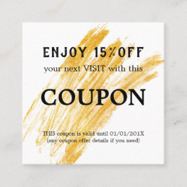 Modern Elegant Wave Glitter Rabattkort