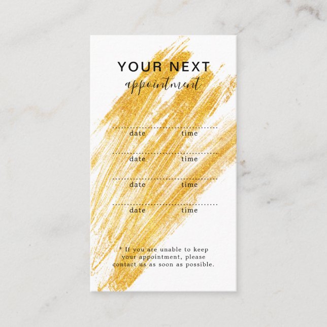 Modern Elegant Wave Glitter Tidsbeställning Kort (Framsida)