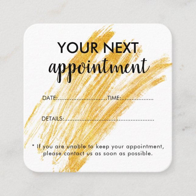 Modern Elegant Wave Glitter Tidsbeställning Kort (Framsida)