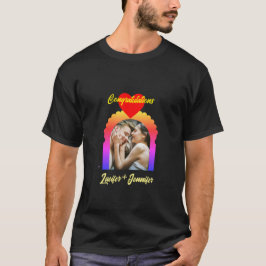 Modern Elegant Wedding Custom Photo Unisex T-Shirt
