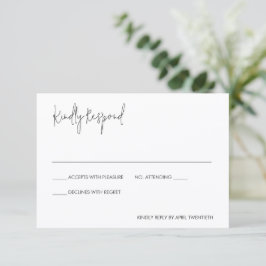 Modern Elegant Wedding OSA Kort