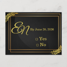Modern Elegant Wedding RSVP Template | Edita Vykort