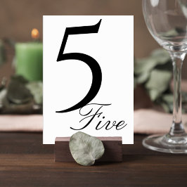 Modern Elegant Wedding Table Number Card Bordsnummer